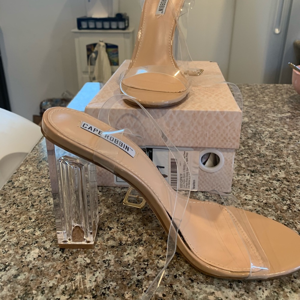 Brand new clear and new heels